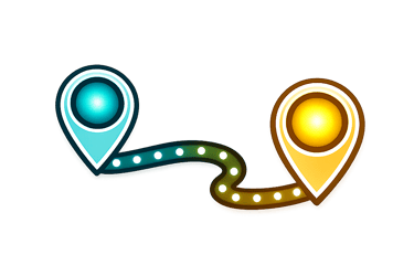 Location targeting icons representing local business reach and customer acquisition strategy