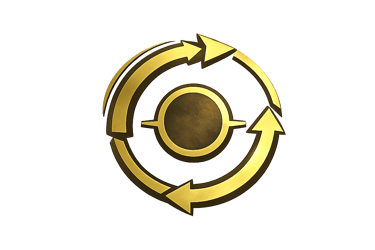 Circular arrows symbol representing resilience adaptability and continuous improvement