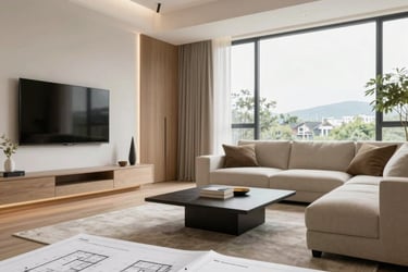 Bright living room with modern inventory