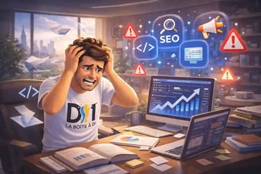 Illustration 3D de Dam dépassé par les erreurs fréquentes dans le choix d’une formation de reconversion