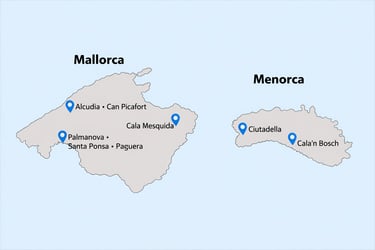 Zafiro Hotels Map