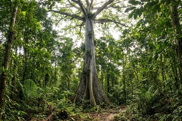 Lupuna, sacred tree of the Peruvian Amazon, symbol of spiritual connection and ancestral wisdom.
