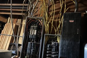 a bunch of electrical equipment in a room