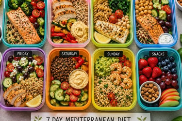 7 day Mediterranean diet for the heart.