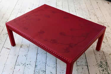 The Upholstery and Design Studio South Buckinghamshire - Leather Studded Table