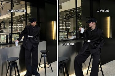 Tư thế ngồi suy tư lãng tử cho nam giới khi chụp ảnh cafe