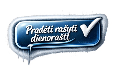 pradeti rasyti dienorasti