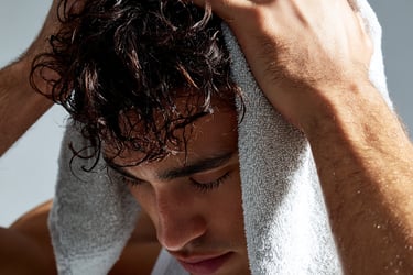 Dry hair with towel
