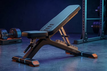 Banco musculação 2026: chassi em aço carbono, múltiplos ângulos e estabilidade para treinos