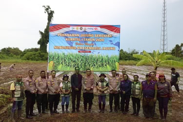 Polres Kepulauan Aru Giat Laksanakan Penanaman Jagung
