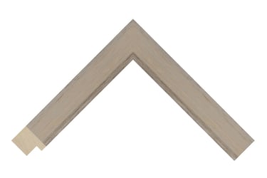 A grey-beige tone frame with rustic wood grain detailing.