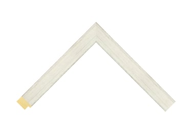 A shabby white tone frame with rustic wood grain detailing.