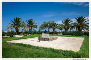 Nikos Kazantzakis' grave in Heraklion, located on the Venetian town walls