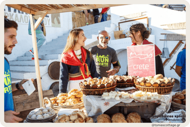 Crete Half Marathon with a local food festival showcasing traditional Cretan delights