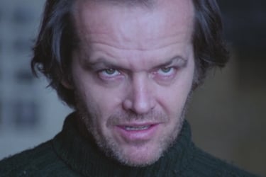 Nickolson dans Shining qui fait une sale tête blasée