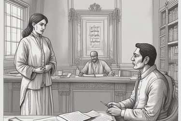 a woman  in a law office.