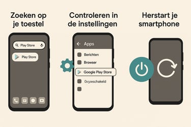 Een stappenplan om de Playstore terug te vinden