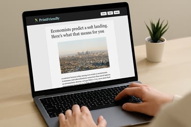 Someone using Printfriendly