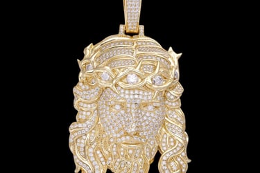 Lab Diamond Jesus Pendant