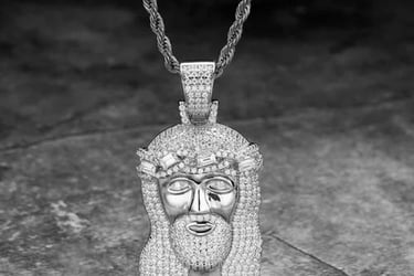 Lab Diamond Jesus Pendant