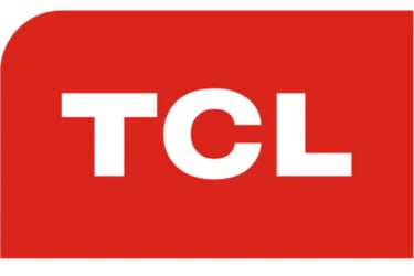 a red and white tcl logo