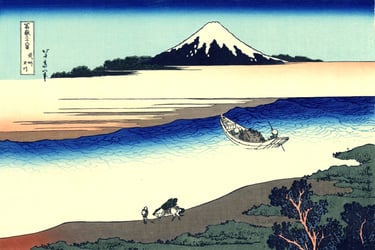 "Tama River in the Musashi province", Katsushika Hokusai (1830s)