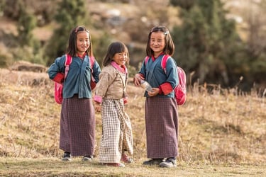 Bhutanese_School_Going_Children_at_Pjobjikha_Valley_Western_Bhutan