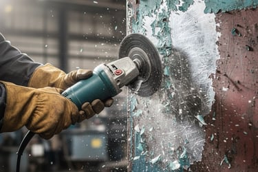 Lija mecánica para la preparación de una superficie metálica