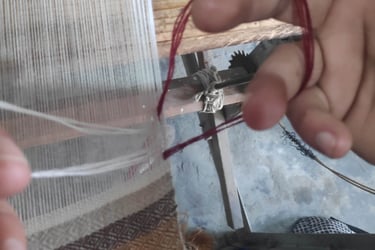 making the Doru weaving pattern