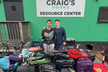 Junk removal truck fully loaded with debris ready for disposal