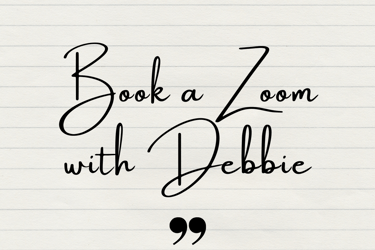 Post it not with script writing Book a Zoom with Debbie