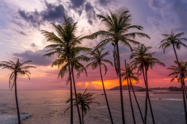 sunset à coconut beach