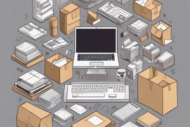 create a icon image of office products 