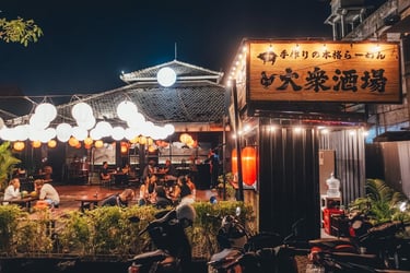 Kenji Ramen Bali Berawa customers dining - busy Japanese restaurant atmosphere