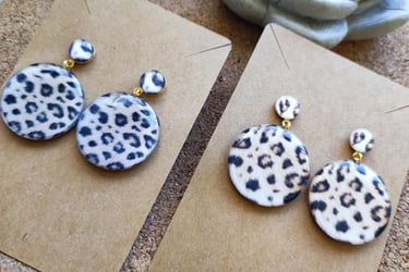 boucles d'oreille pantère