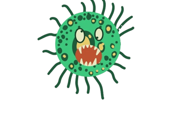 Bacteria cartoon design