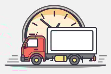 Icono de entregas rapidas representando servicios de transporte de mercancías