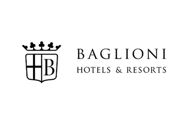 A solid black square image used as a minimalist graphic design element representing logo of Baglioni