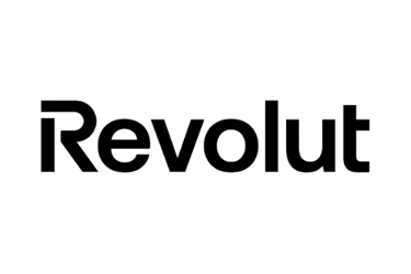 A solid black square image representing logo of Revolut.