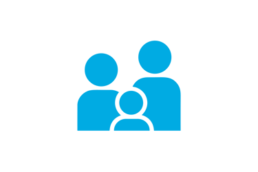 a family of three people sitting around a baby
