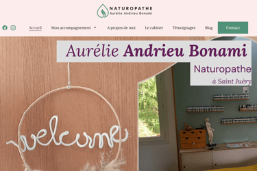 Capture d'écran du site internet de Naturopathie-Bioénergie créé par WebZen-Nicolas