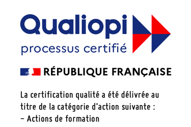 Logo de la certification Qualiopi processus certifié.