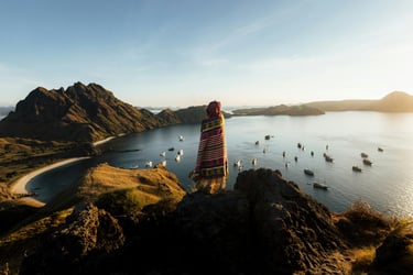 Person standing at Padar Island Labuan Bajo