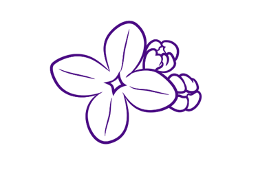 SimpleLilac logo with lilac flower icon and minimalist elegant design