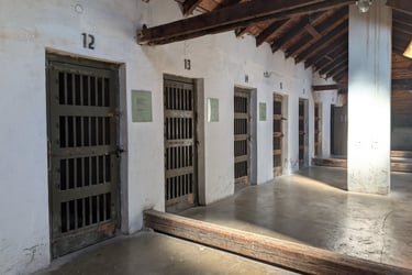 The isolation cells the Nazi Concentration Came "Red Cross" in Nis Serbia