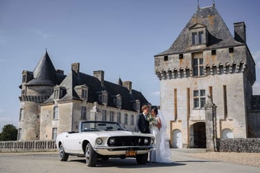 photographe mariage Saintes lumiere doree chateau roche courbon