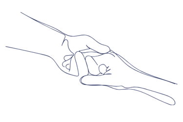 poignée de main symbolisant l'accompagnement psychologique