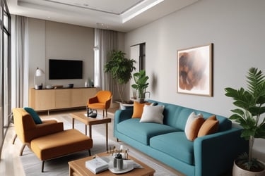 Bright living room with modern inventory