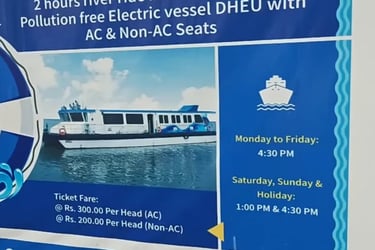 Time Table of Kolkata Electric Cruise, Dheu