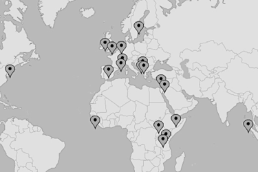 Humanitarian field work map